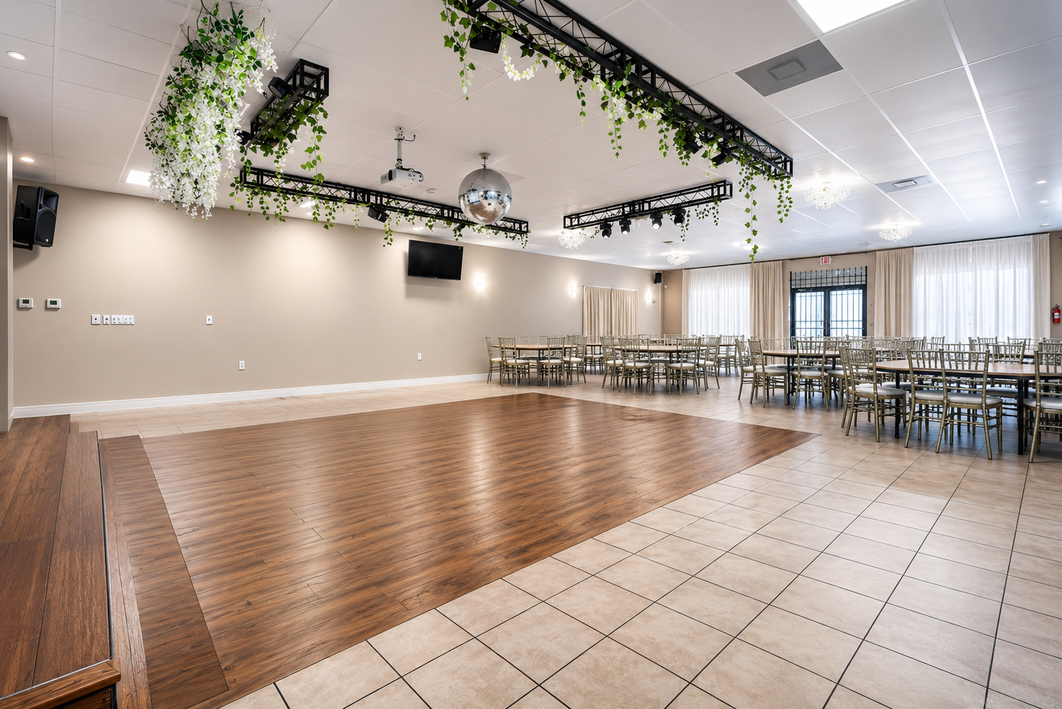 Elegant celebration venue interior